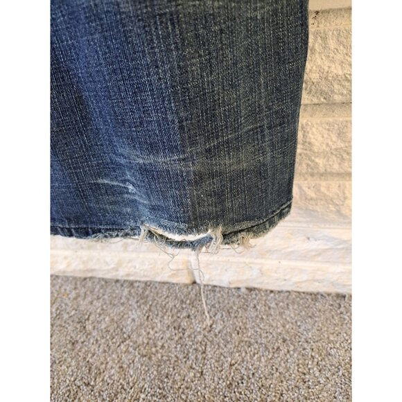 Vtg 90's Akademiks Denim Jeans Rhinestone Embellished Pockets Baggy Men's 44 - Picture 6 of 15